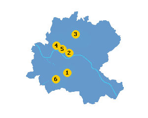 Karte mit Lage der Reinigungen in Dresden