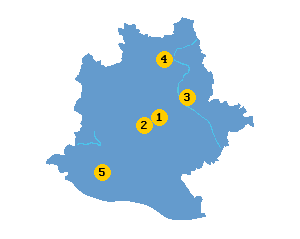Karte mit Lage der Reinigungen in Stuttgart